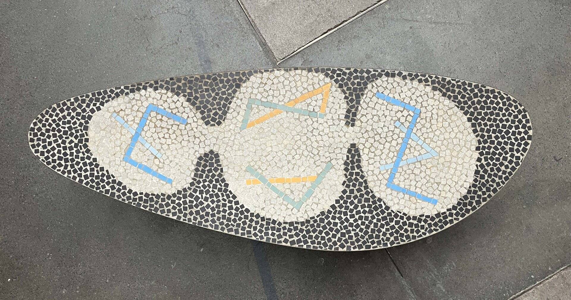 Mid-Century German Mosaic Couch Table from Berthold Müller Oerlinghausen, 1960s