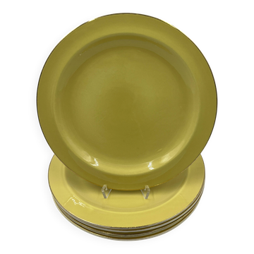 Lot de 6 assiettes en faïence Keralux Boch