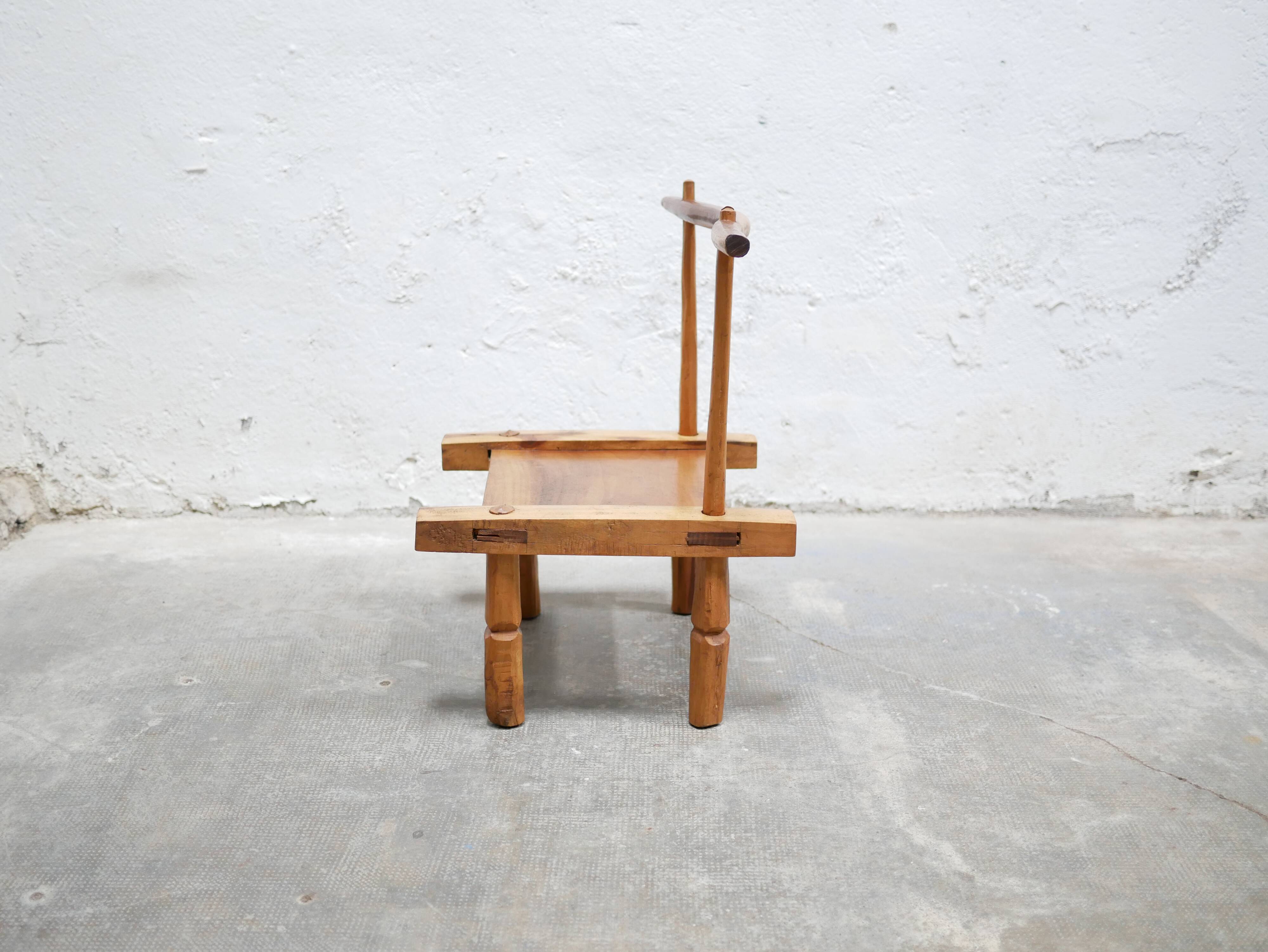 Antique Brutalist African Chair