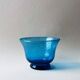 Blown glass bowl with fine bubbles