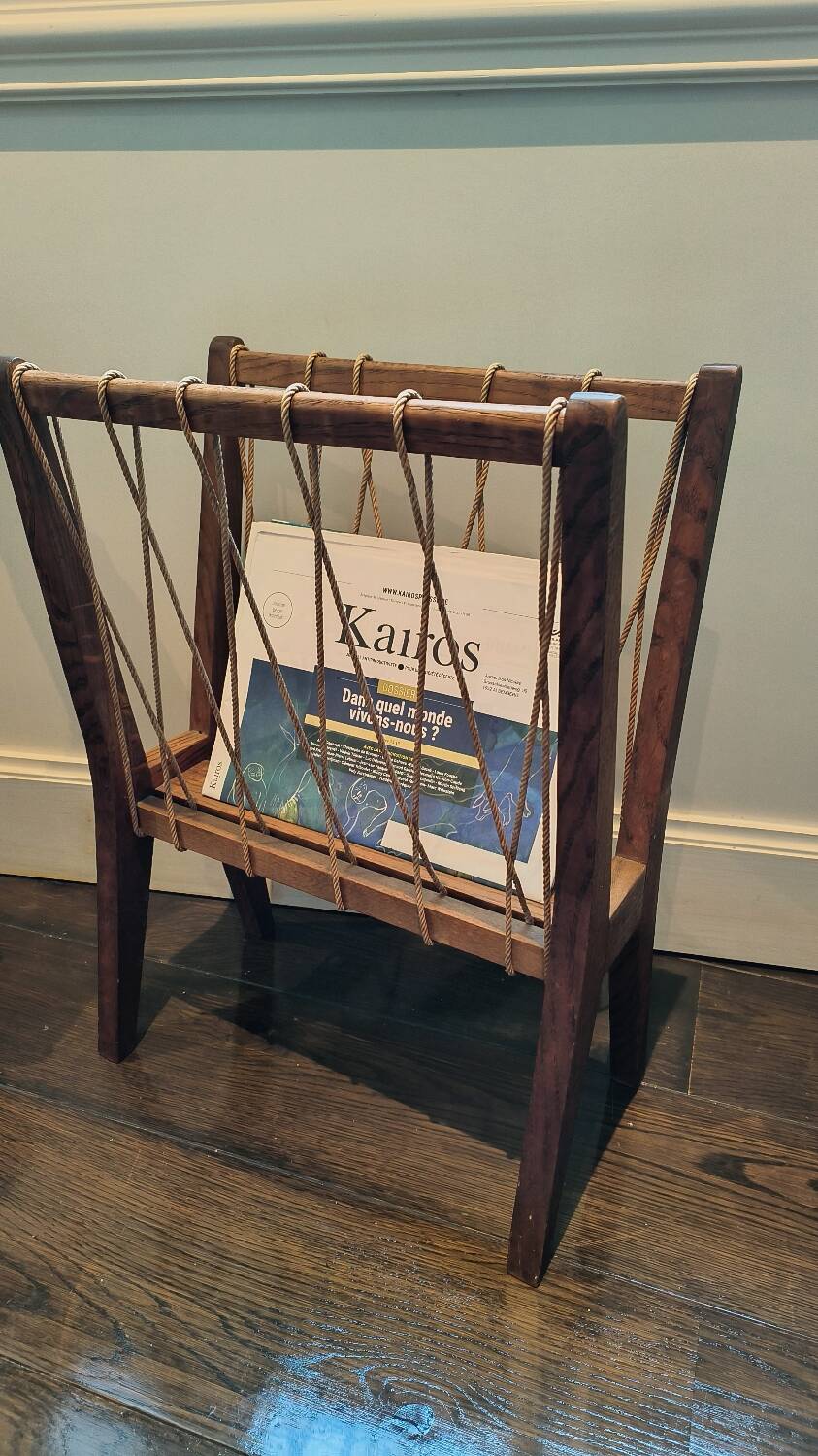 Vintage Scandinavian magazine rack