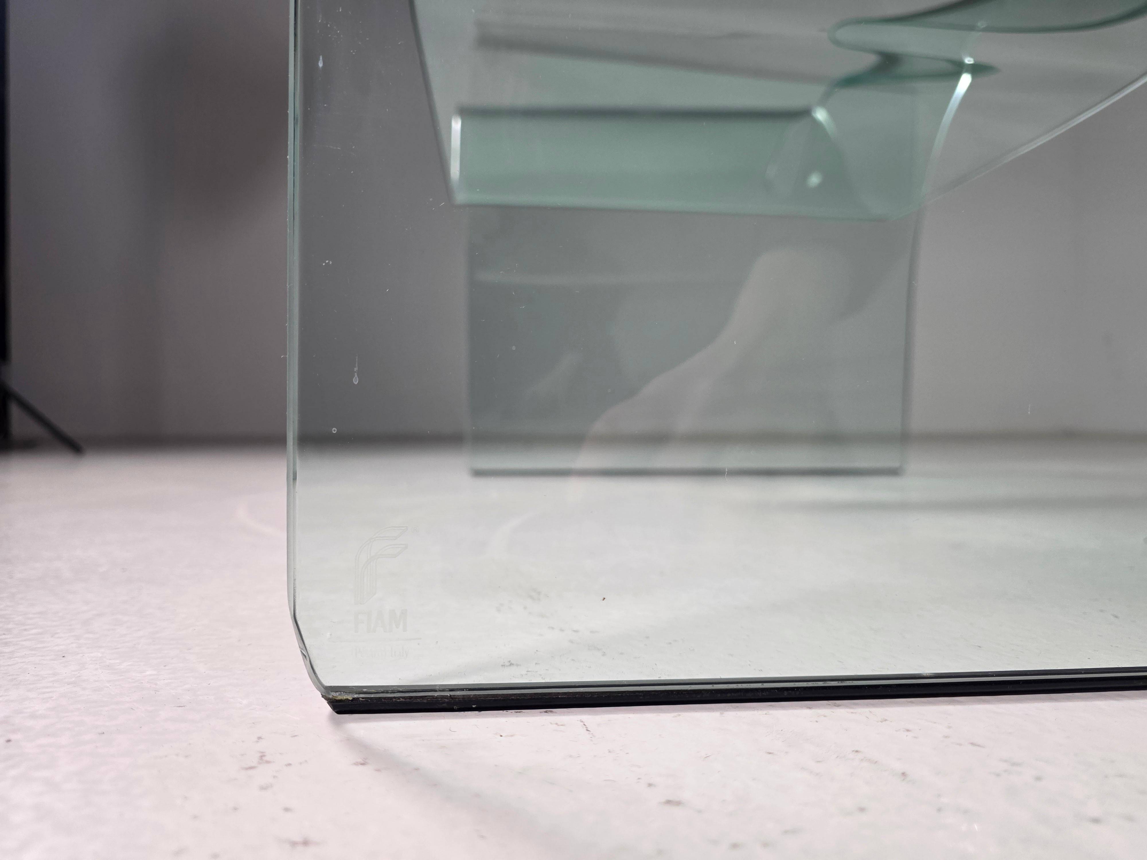 "Ghost" chair in glass by Cini Boeri for FIAM Italy, 1980s.