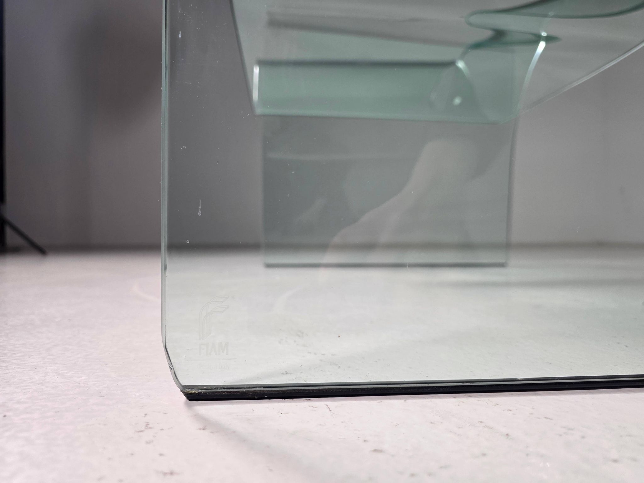 "Ghost" chair in glass by Cini Boeri for FIAM Italy, 1980s.