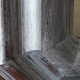 Silver patinated teak mirror 57x76cm