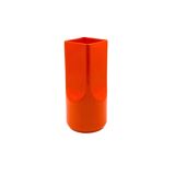 Studio Opi, space age orange ceramic vase, Gabbianelli Italy ca. 1960