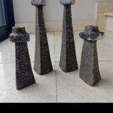 Lot of brutalist candlesticks