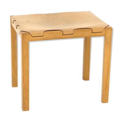 Tabouret en cuir ''Model 1040'', Glasmäster Markaryd, Suède, 1960