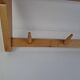 Uluv czechoslovakian mid-century wooden wall coat rack with shelf, 1970