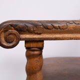 Dutch 19th Century Oak Baroque open Arm Chair
