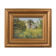 Huile impressionniste de villa et de palmiers