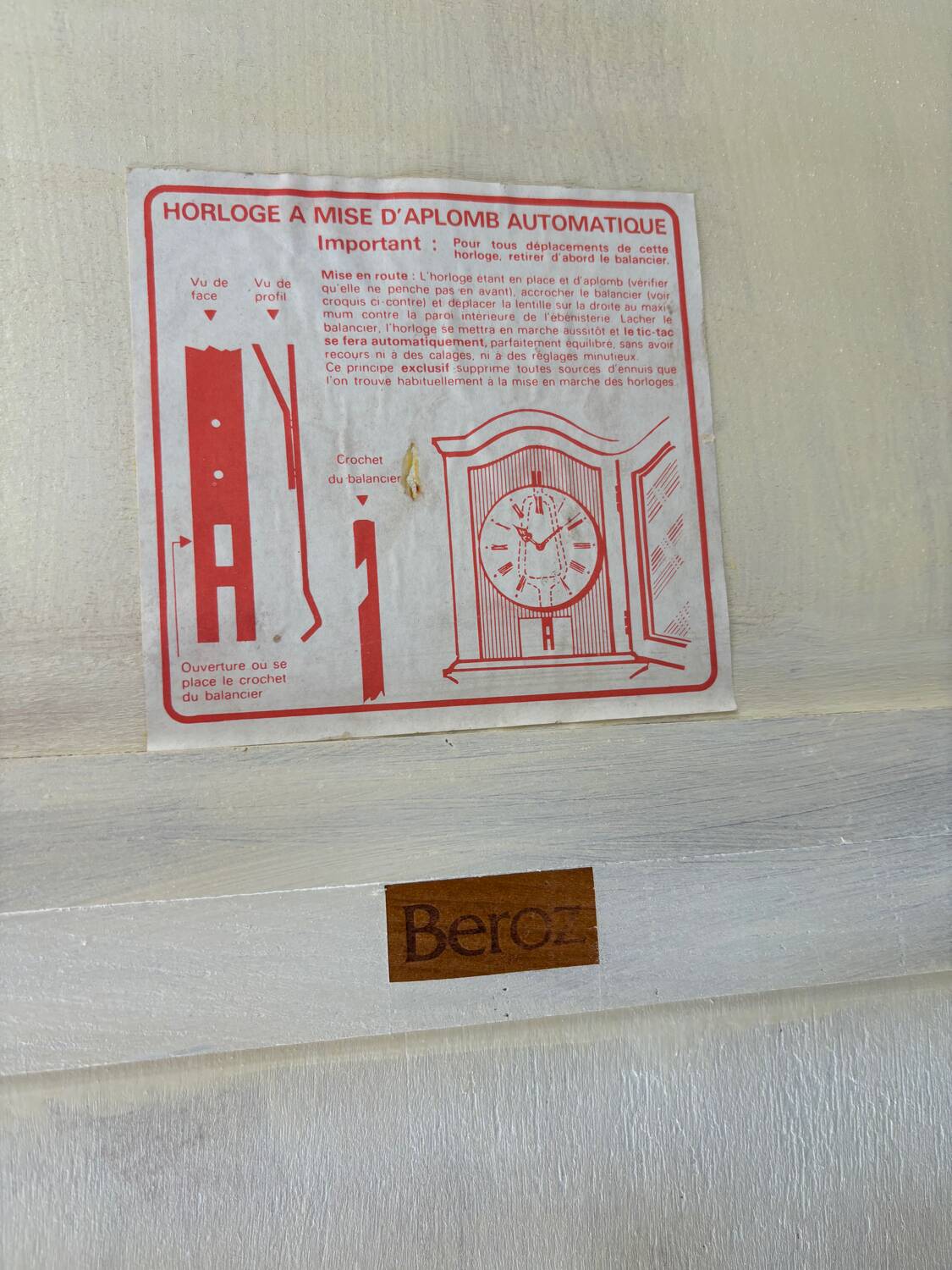 Renovated Beroz Comtoise clock