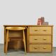 Vintage BAMBOO Writer’s Desk with Drawers, Italy 1980