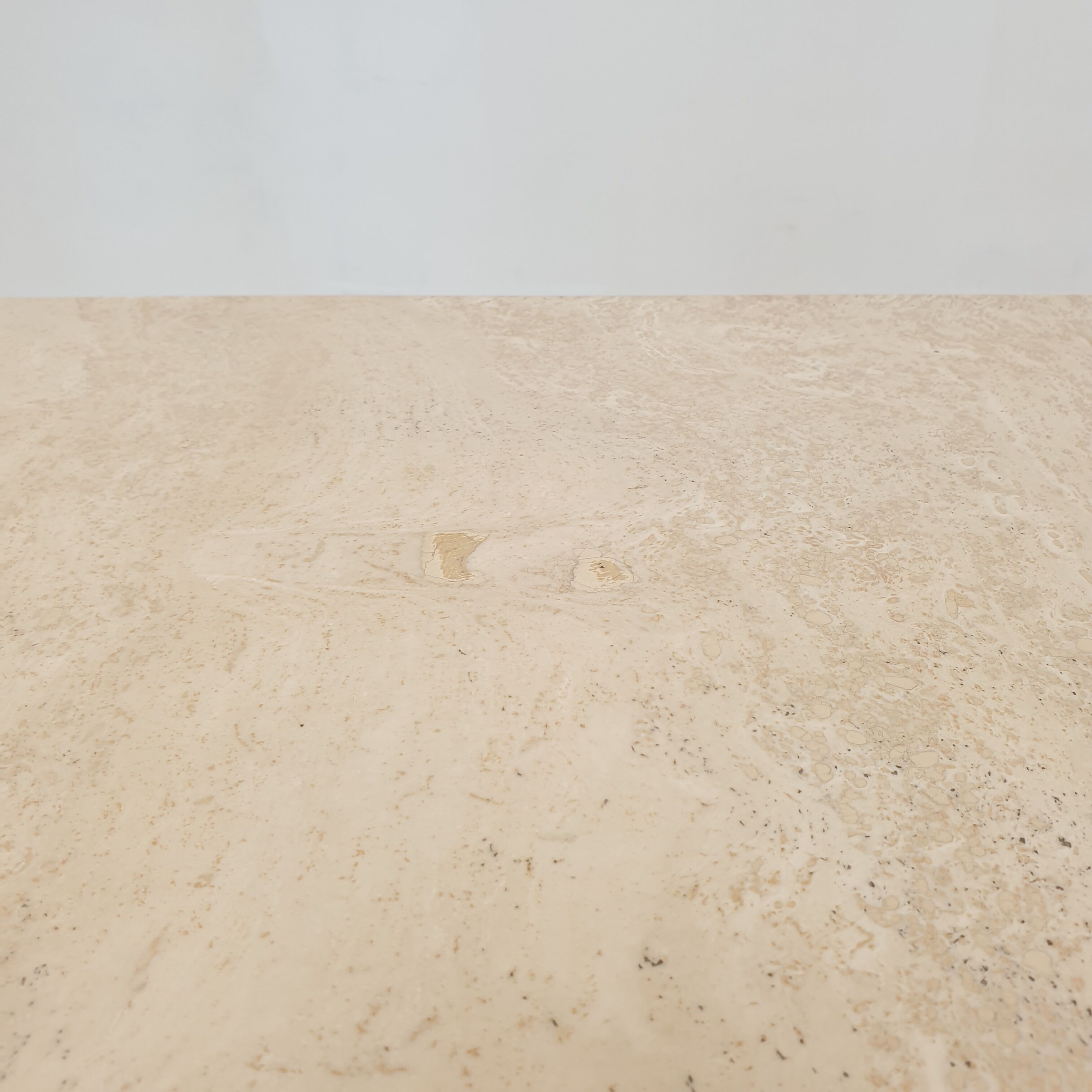 Set of 2 Italian Travertine Coffee or Side Tables, 1980s