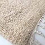 Moroccan Berber carpet Beni Ouarain unbleached with colorful patterns 140x96cm