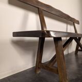 Pair of Aranjou solid elm benches