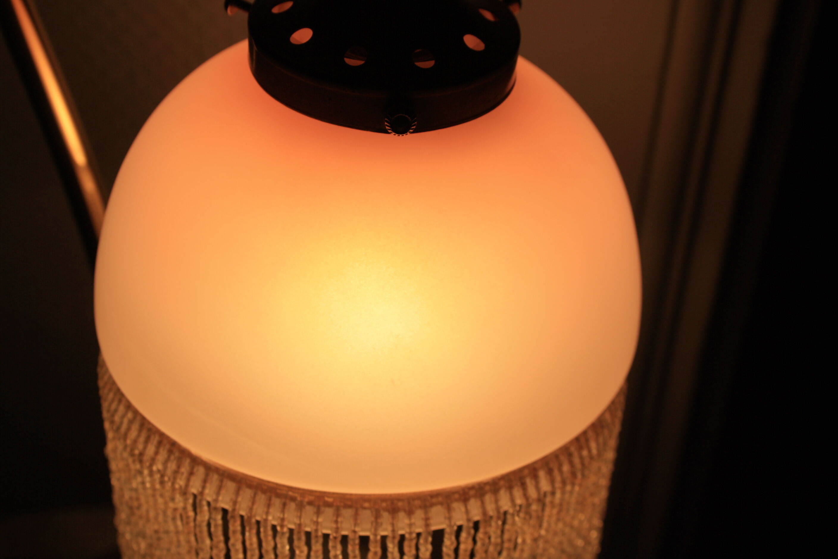 Bronze lamp glass beads