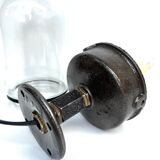 wall lamp or ceiling lamp cast steel gooseneck style 1930