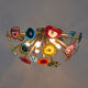Italian-designed "Sputnik" Ceiling Lamp with Agate Stone Sections and Brass