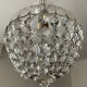 Antique crystal basket chandelier with pendants