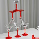 Set of 8 vintage cocktail glasses