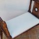 Window bench in carved walnut, late 19th century, renovated seat, 70 cm