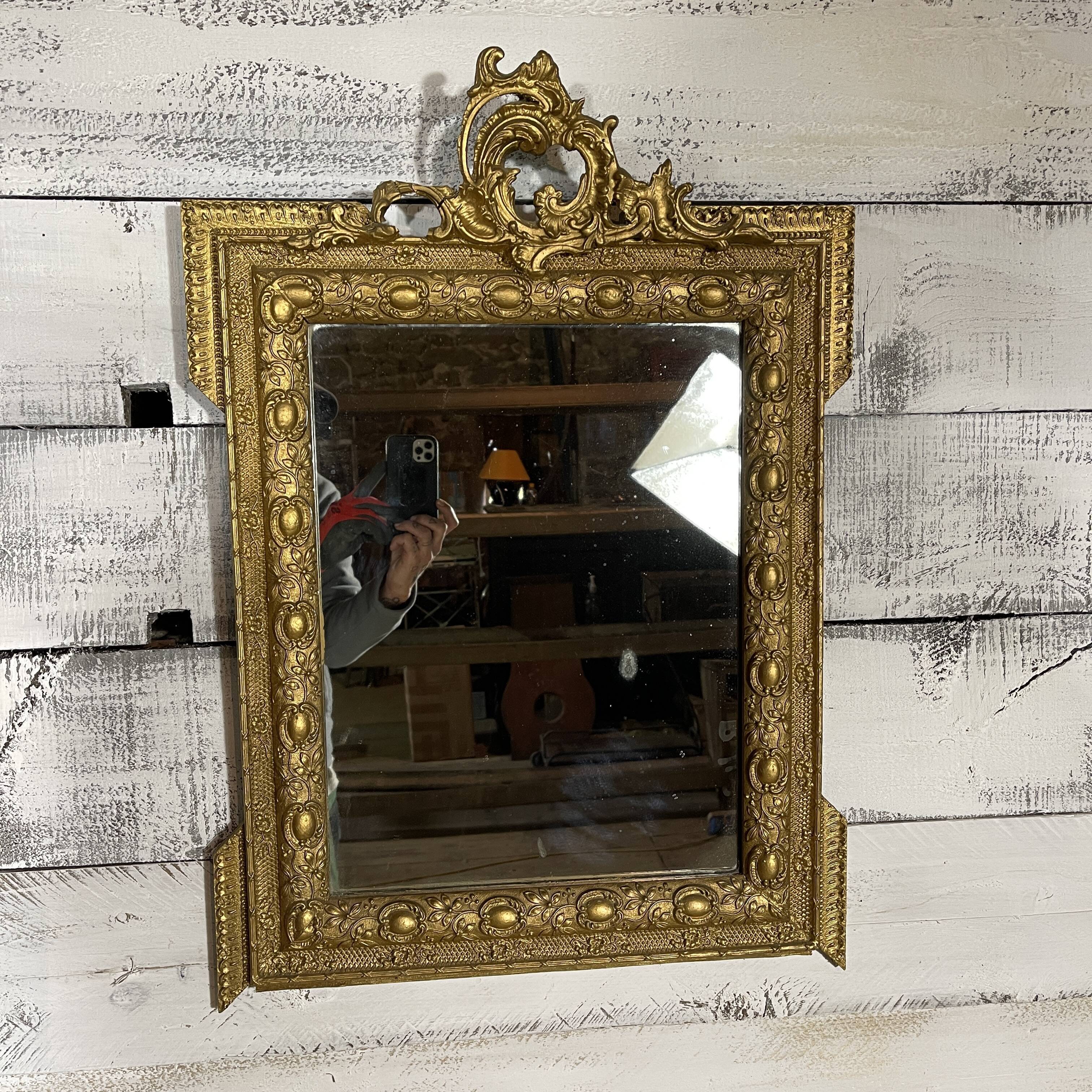 Golden baroque mirror