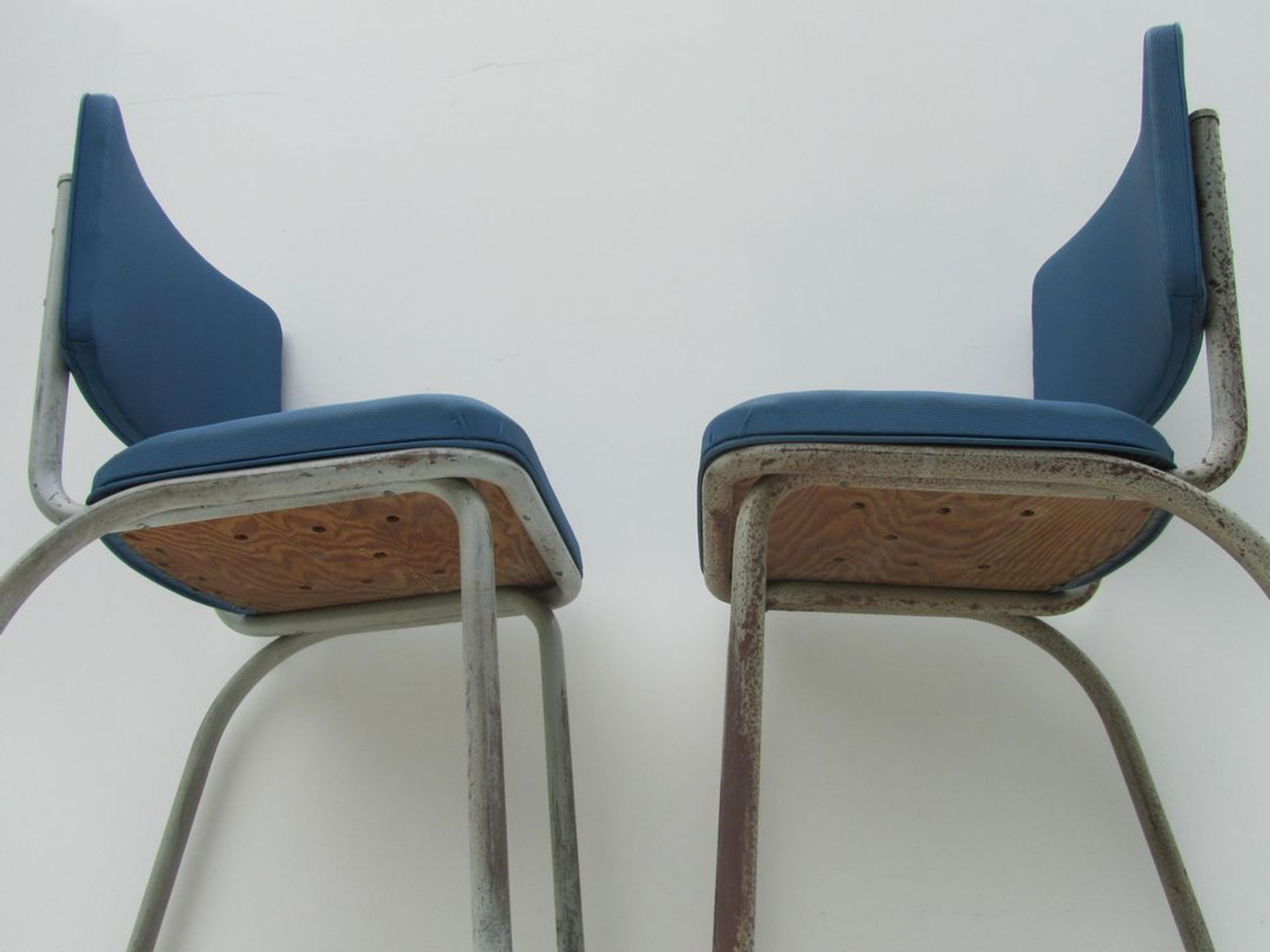 Set of 9 original Tubax chairs attributed to Willy Van Der Meeren, Belgium, 1950s