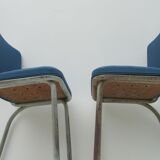 Set of 9 original Tubax chairs attributed to Willy Van Der Meeren, Belgium, 1950s