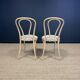 Set of 4 Thonet type bistro chairs light curved wood & Skaï GO IN Germany