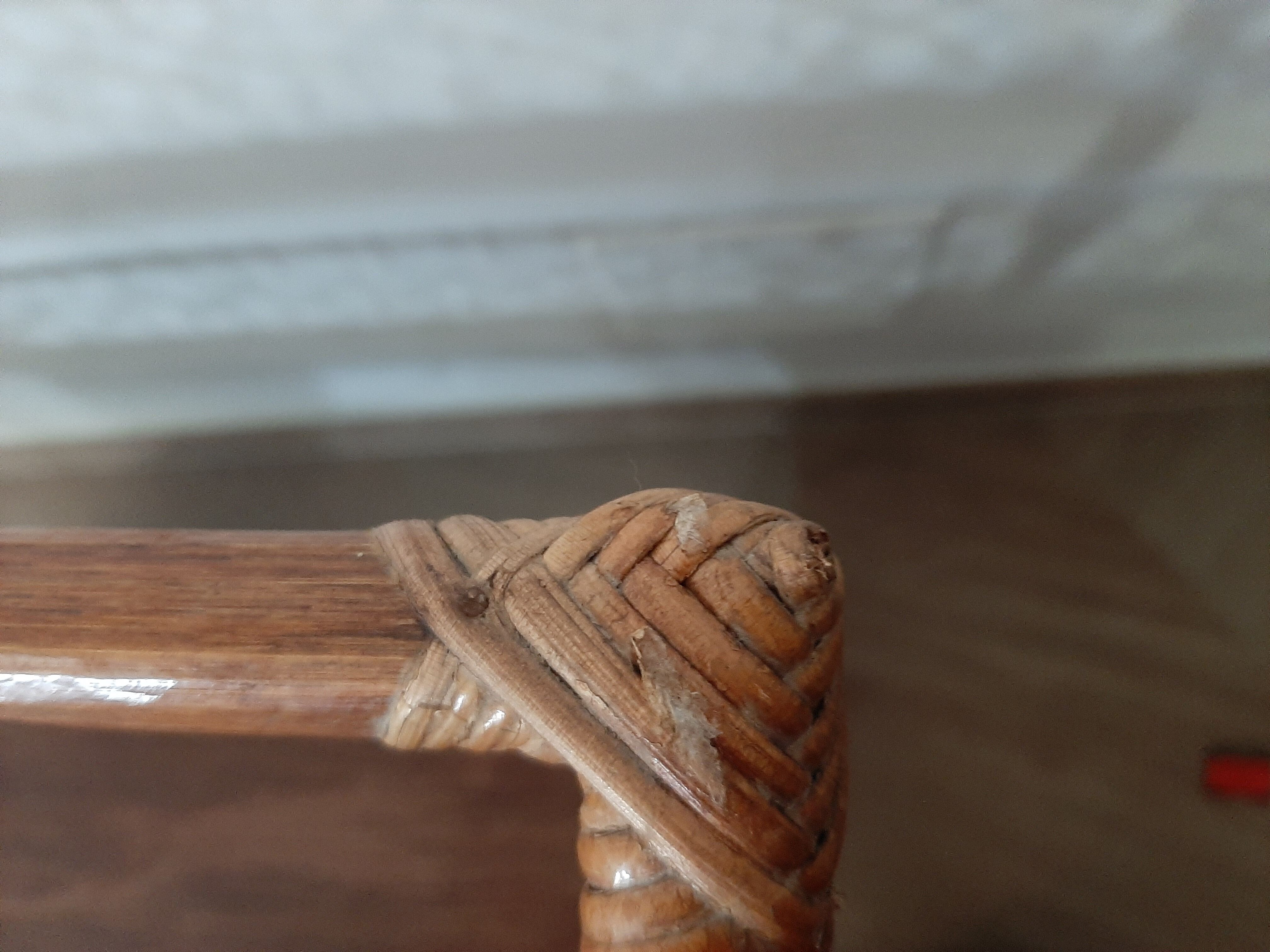 Rattan wall shelf 2 levels