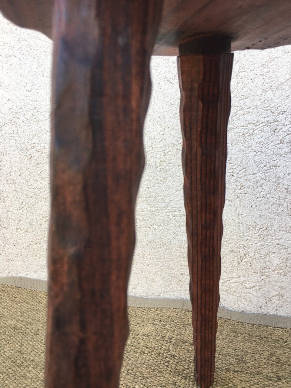 Exotic wood stool tripod