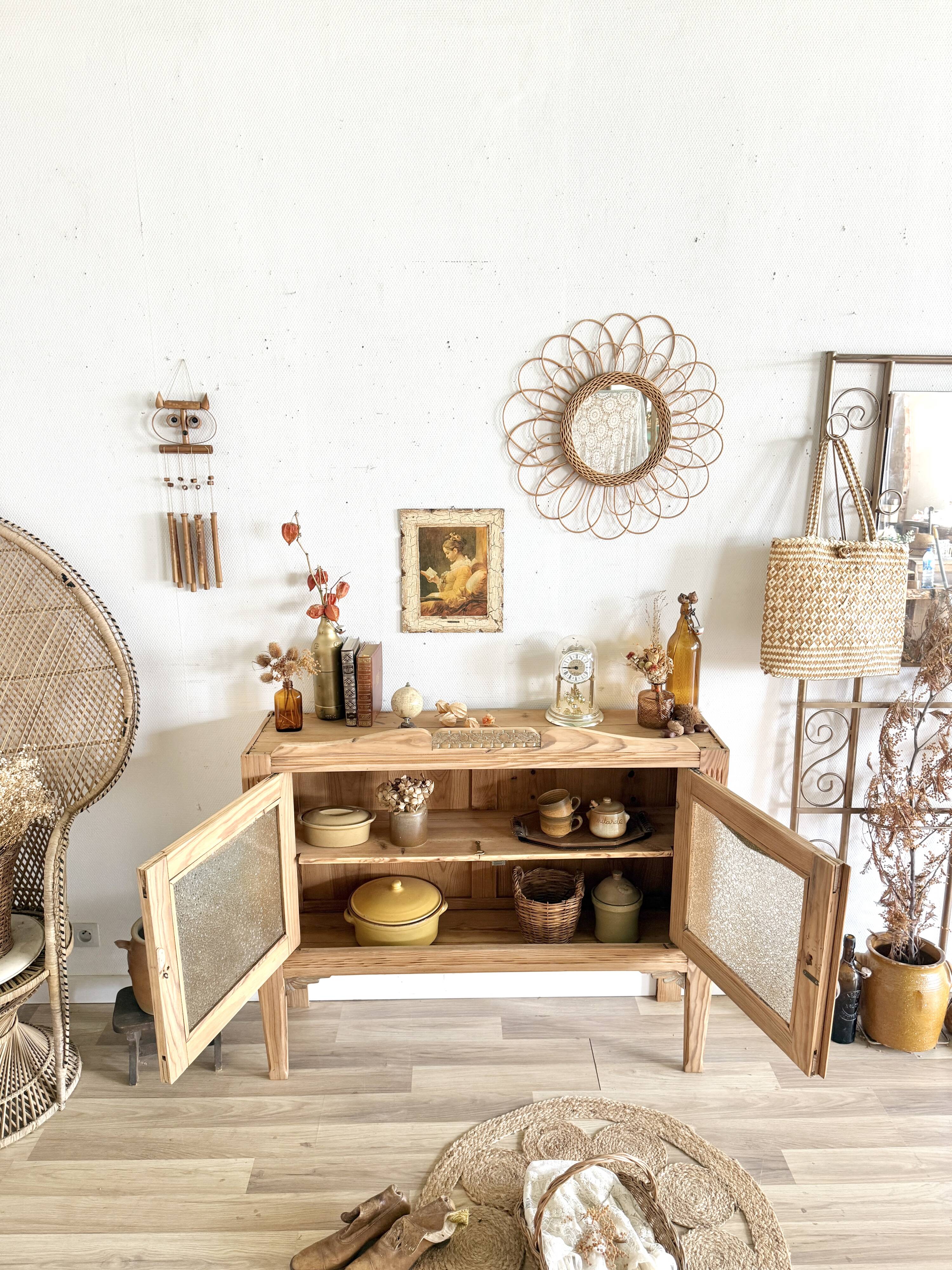 Console vitrée art déco