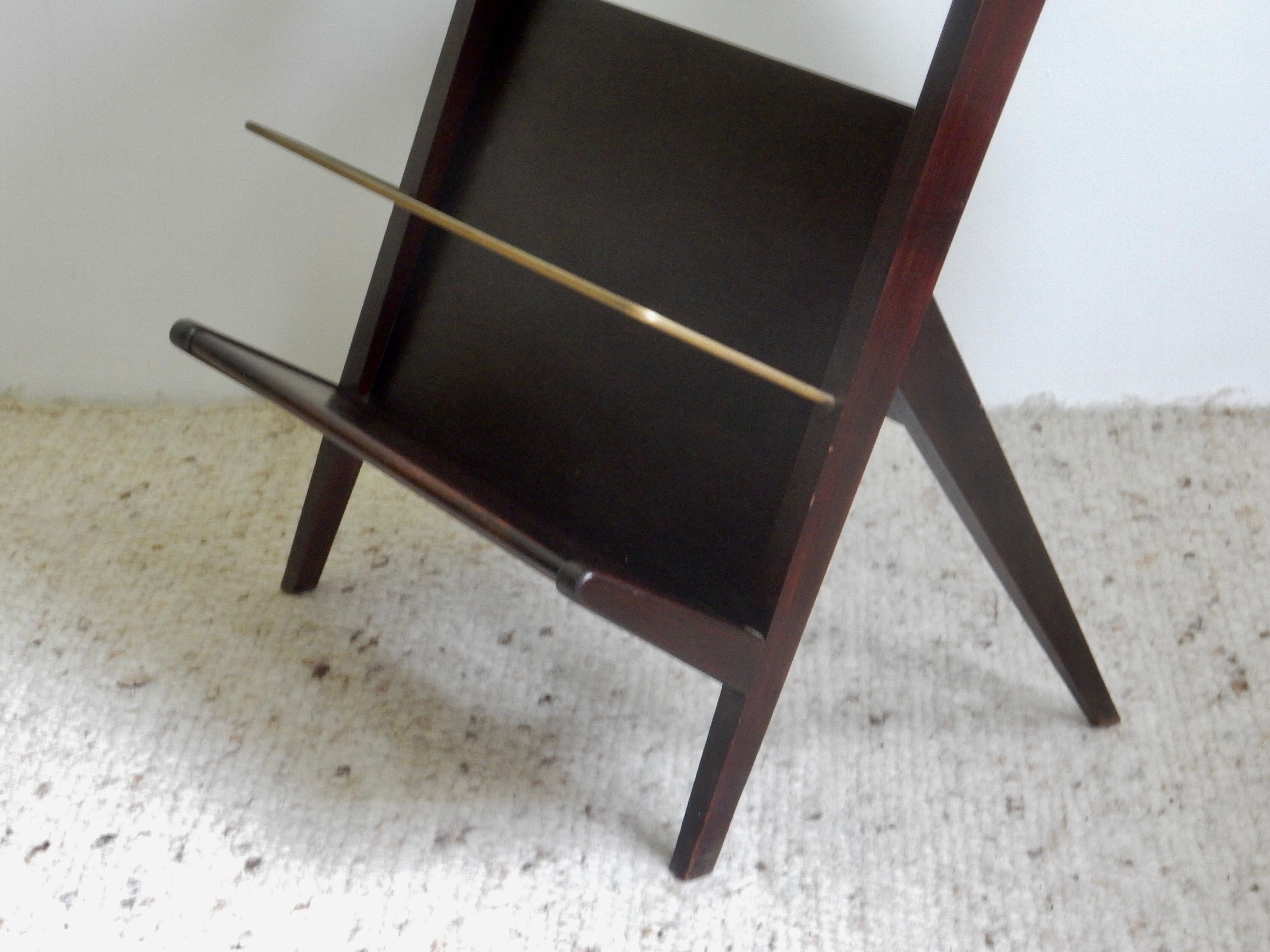 Wooden sofa end magazine holders