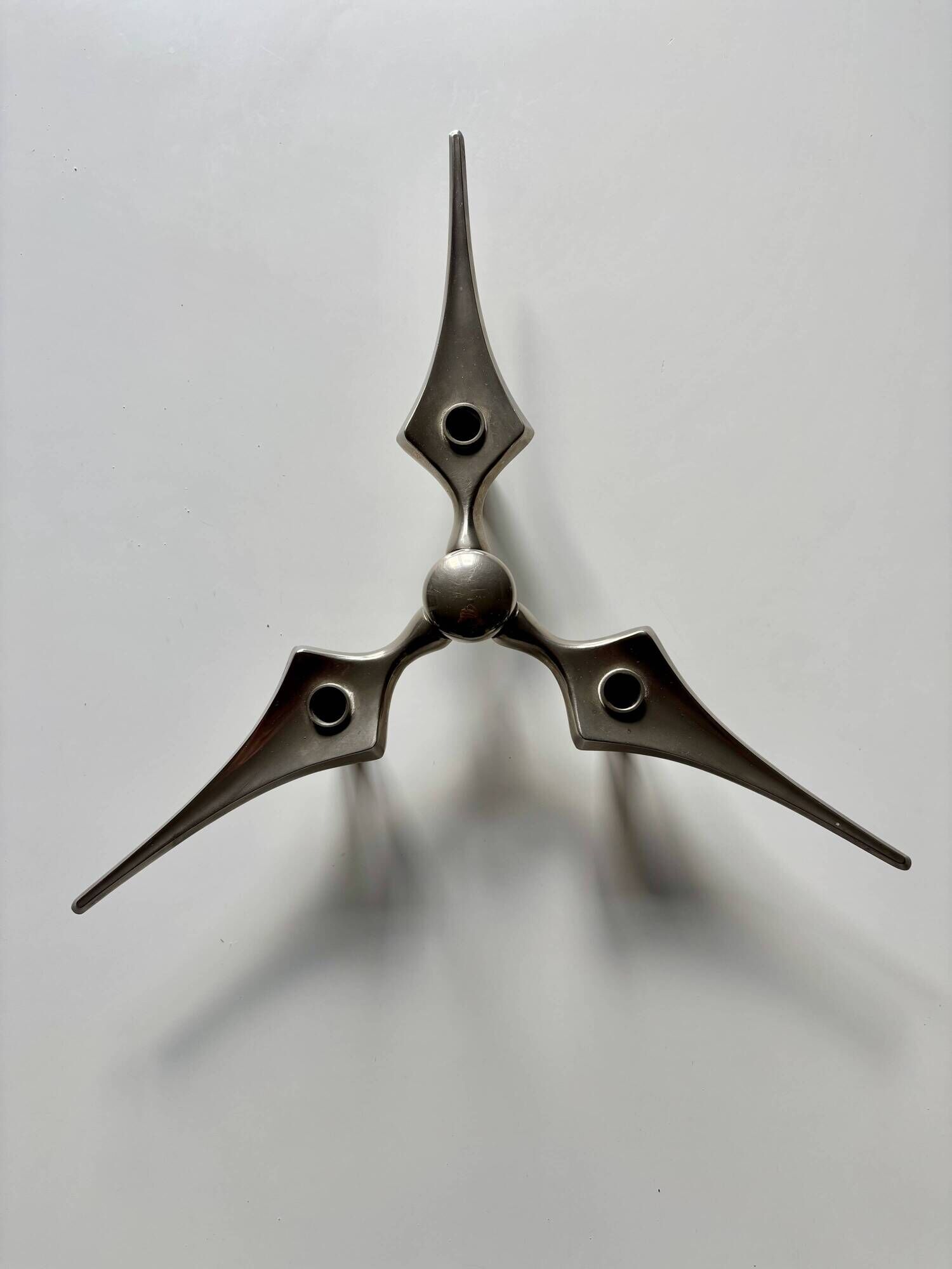 Nagel star candle holder by Fritz Nagel and Caesar Stoffi 1970 vintage