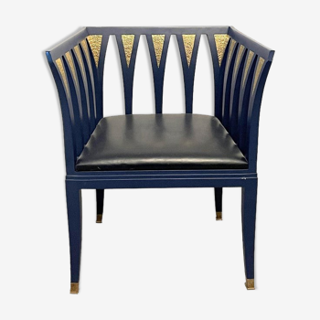 Art Nouveau Blue' Armchair by Eliel Saarinen 1929