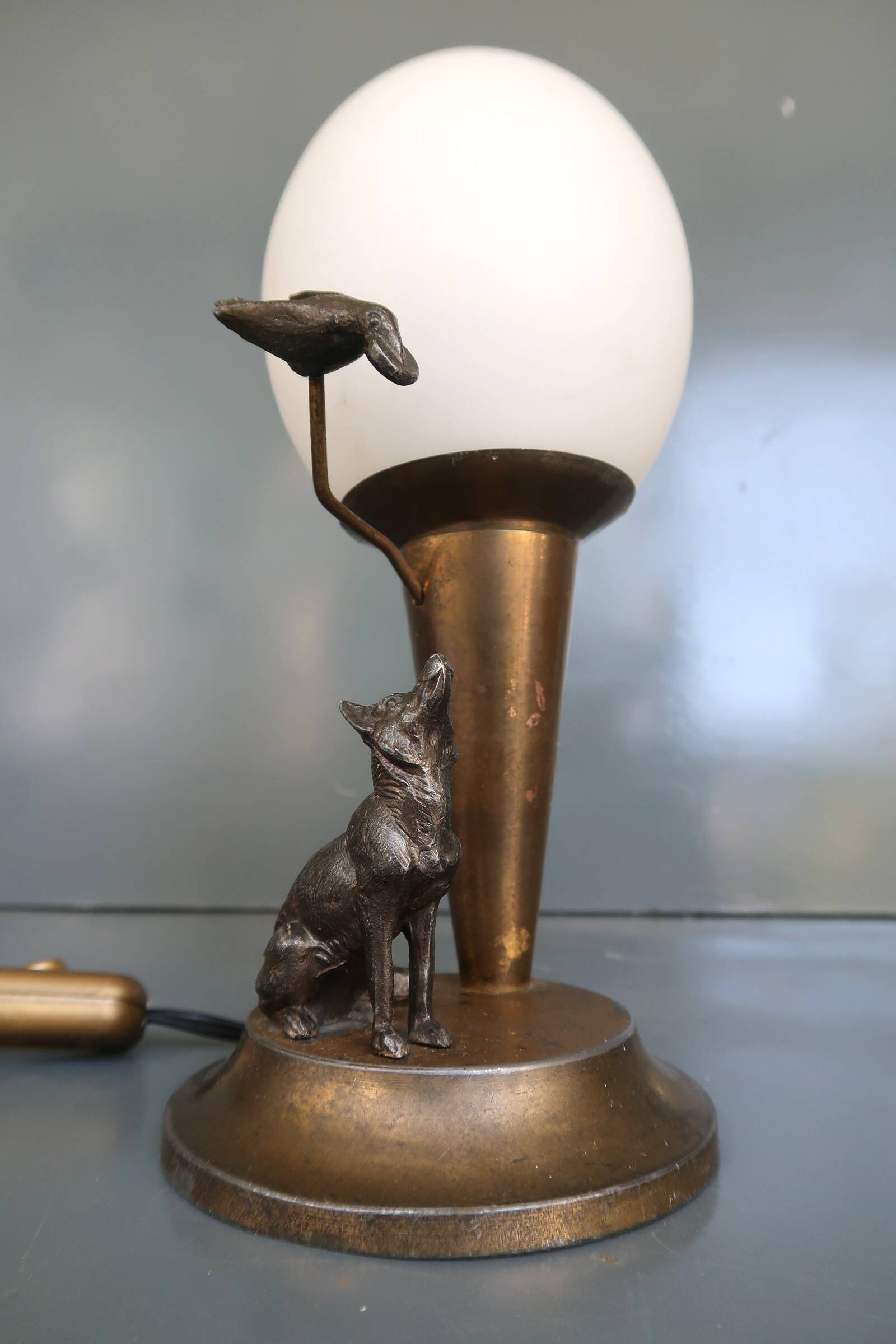 Lampe années 50 "le corbeau et le renard"