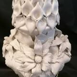 Large ceramic lamp from Manises with floral decoration  
-Circa 1960/1970