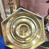 Pair of gilded brass candlesticks