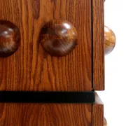 Brutalist Style Italian Dry Bar made of Wood and Glass, Drinks Cabinet
