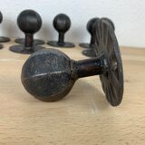 8 brutalist wrought iron hooks