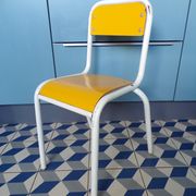 Chaise enfant vintage formica jaune