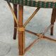 Round wood and rattan table