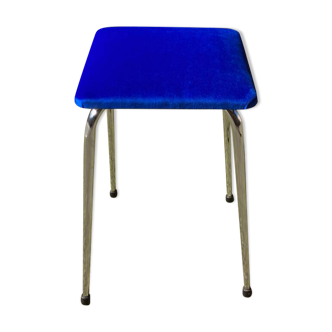 Royal blue velvet stool
