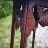 Wood and marble stool