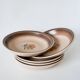 Lot de 5 assiettes creuses en grès Gien fleuries 1970