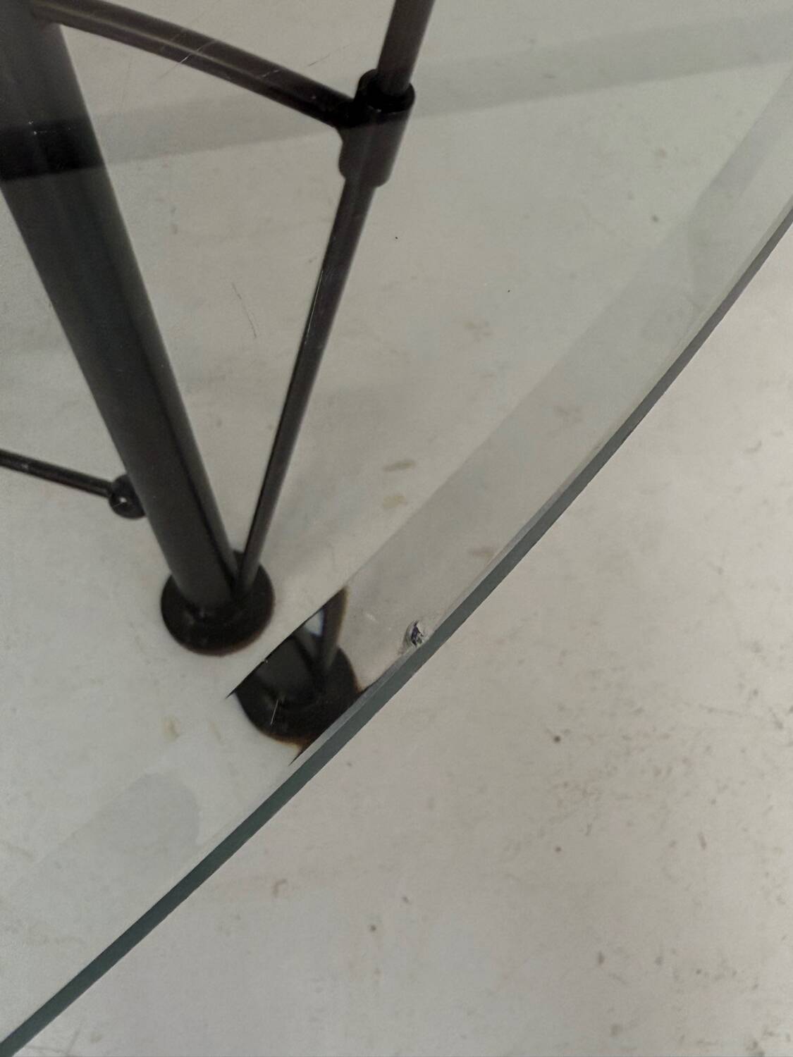 Washington glass table designed by Jean Michel Wilmotte, Ed Academy, 1986