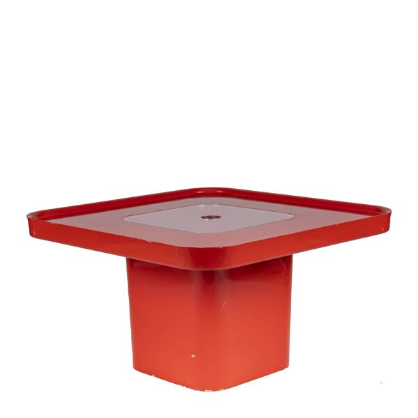 Table de canapé rouge par Peter Ghyczy pour Horn Collection