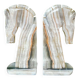 Pair of onyx bookends horse 1960s Italy vintage