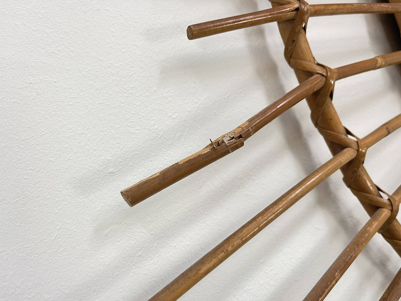 Large rattan sun mirror 1960