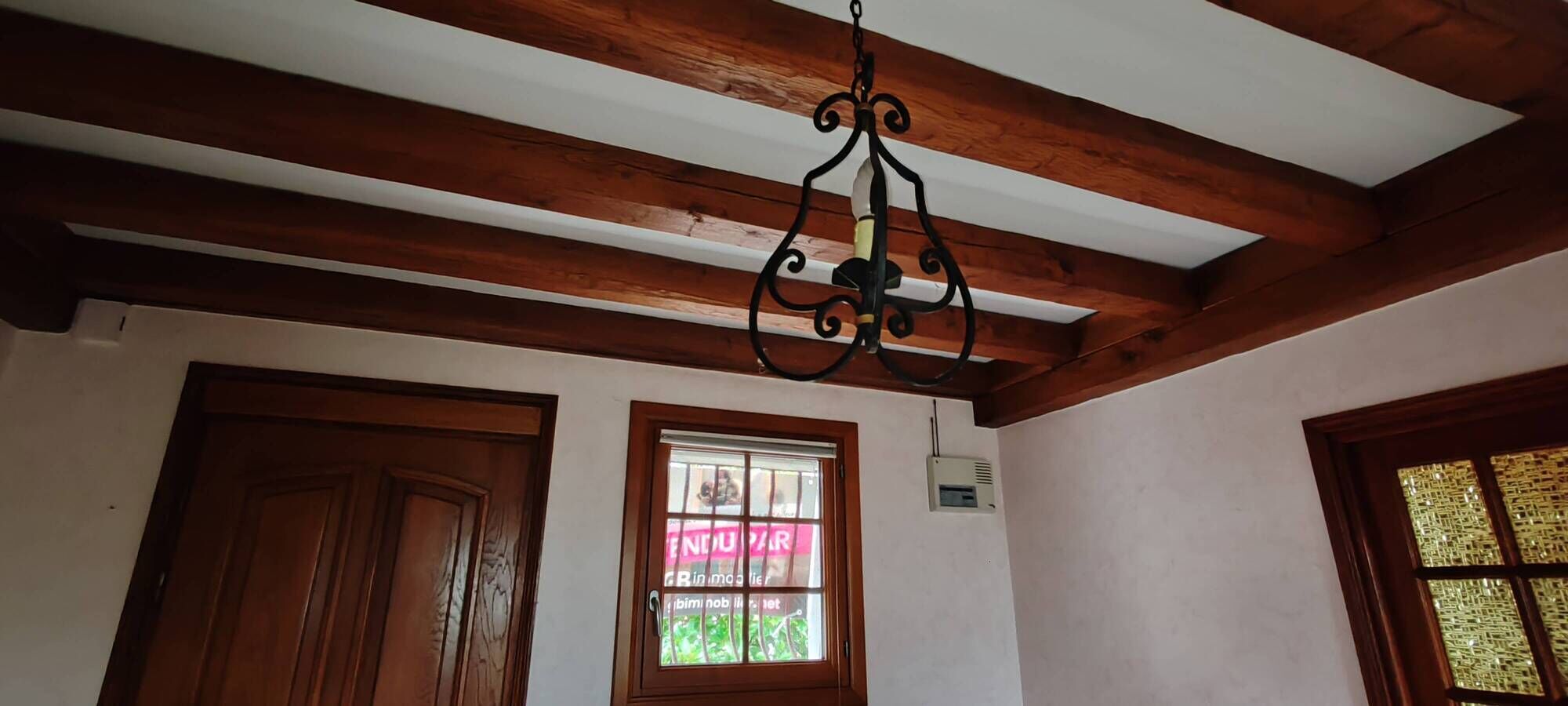 Vintage wrought iron chandelier